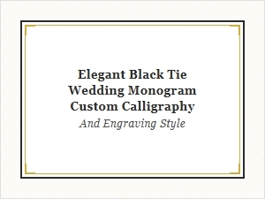 Elegant Black Tie Wedding Monograms
