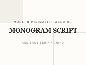 Modern Minimalist Wedding Monogram Calligraphy