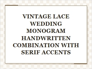 Vintage Lace Elegance with a Serif Monogram