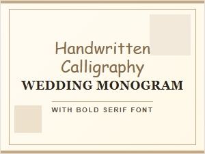 The Bold Serif Guide to Handwritten Wedding Monograms